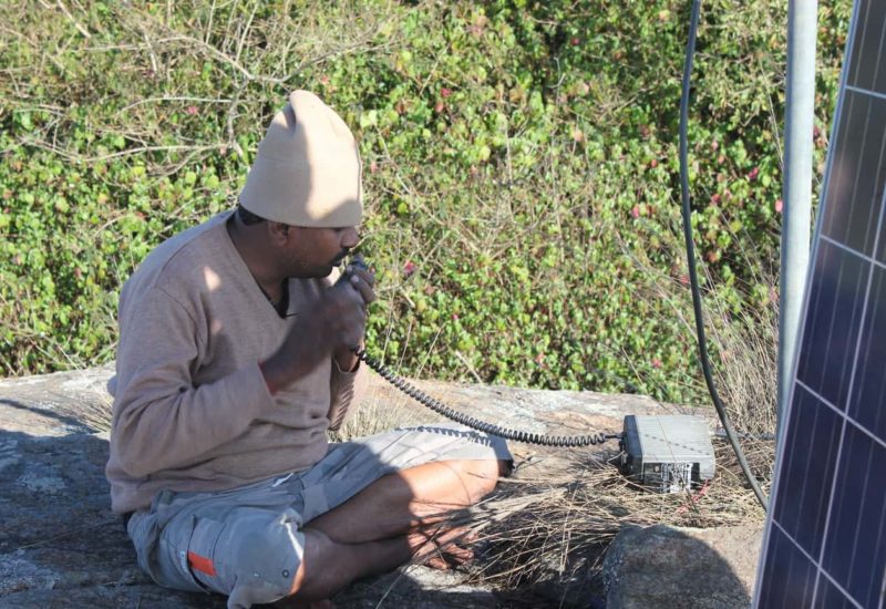 VU2ICI Mohan operating VHF from a hilltop